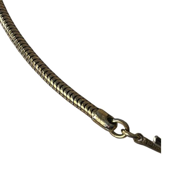 Vintage Trifari Womens Gold Tone Chocker Necklace Brown Mid Century - Picture 7 of 8
